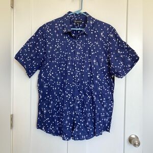 INC, International Concepts navy blue men’s button down shirt, Size L.